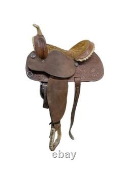 13 Inch Used Hereford Western Barrel Saddle 1017-10613