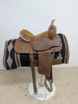 13 Inch Used Hereford Western Barrel Saddle 1017-10613