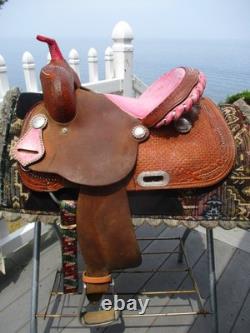 13'' QH BARS Billy cook Pink Western Barrel saddle Greenville Texas