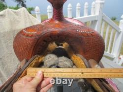 13'' QH BARS Billy cook Pink Western Barrel saddle Greenville Texas