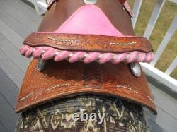 13'' QH BARS Billy cook Pink Western Barrel saddle Greenville Texas
