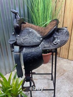 13 SADDLE OF TEXAS Kids Leather Western Horse Pony Saddle