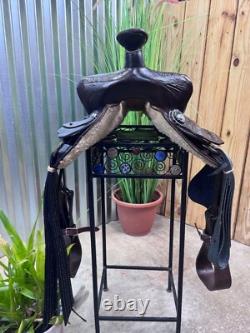 13 SADDLE OF TEXAS Kids Leather Western Horse Pony Saddle