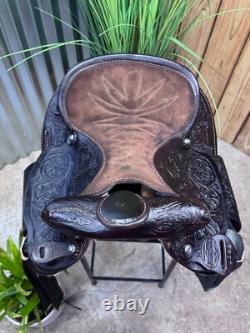 13 SADDLE OF TEXAS Kids Leather Western Horse Pony Saddle