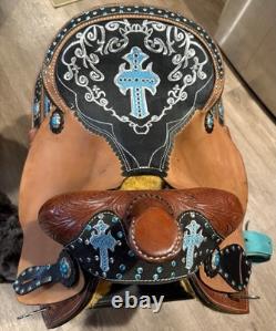 13 Western Pleasure Saddle with 7 Inch Tree. Comes With Matching Breast Strap