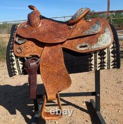 13 Western youth Show Saddle with Silver Package Gorgeous Detail Older Showman