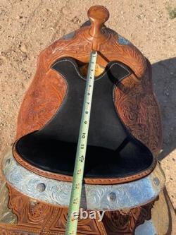 13 Western youth Show Saddle with Silver Package Gorgeous Detail Older Showman