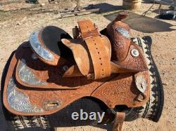 13 Western youth Show Saddle with Silver Package Gorgeous Detail Older Showman