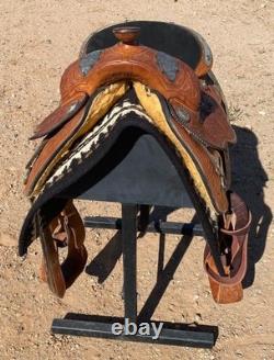 13 Western youth Show Saddle with Silver Package Gorgeous Detail Older Showman