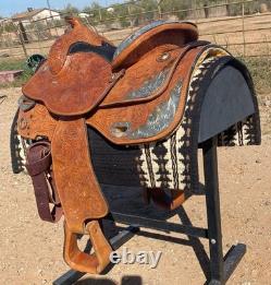 13 Western youth Show Saddle with Silver Package Gorgeous Detail Older Showman