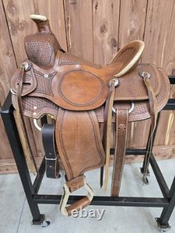 13 Youth Silver Royal Tooled Wade Style Western Saddle New Condition