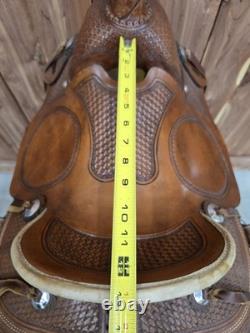 13 Youth Silver Royal Tooled Wade Style Western Saddle New Condition