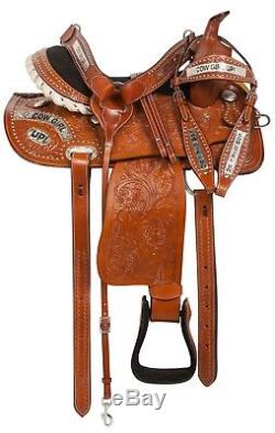 14 16 Used Western Trail Barrel Racing Silver Show Saddle Leather Horse Tack