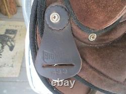 14'' #499 Brown big horn suede & cordura western barrel trail saddle QH BARS