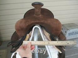 14'' #499 Brown big horn suede & cordura western barrel trail saddle QH BARS