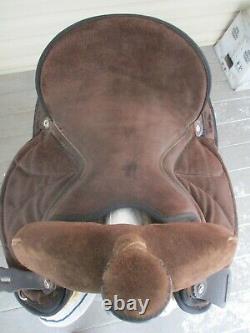 14'' #499 Brown big horn suede & cordura western barrel trail saddle QH BARS