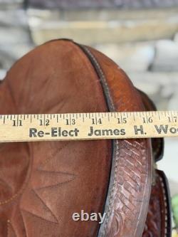 14.5, 15 King Series Roundskirt Barrel Saddle- Deep Seat, Western, 