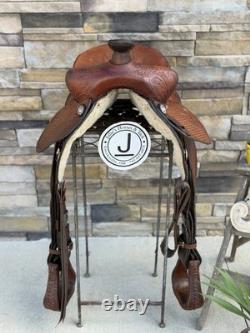 14.5, 15 King Series Roundskirt Barrel Saddle- Deep Seat, Western, 