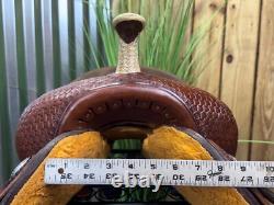 14.5 ALAMO Western Barrel Horse Saddle Full Bar Top Quality