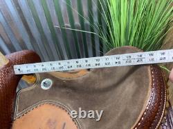 14.5 ALAMO Western Barrel Horse Saddle Full Bar Top Quality