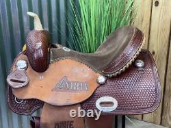 14.5 ALAMO Western Barrel Horse Saddle Full Bar Top Quality
