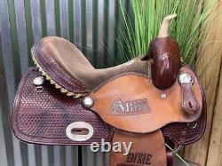 14.5 ALAMO Western Barrel Horse Saddle Full Bar Top Quality