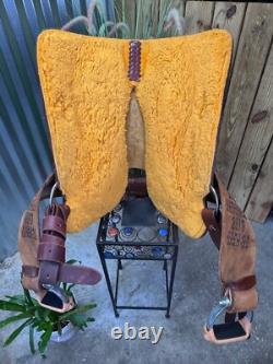 14.5 ALAMO Western Barrel Horse Saddle Full Bar Top Quality