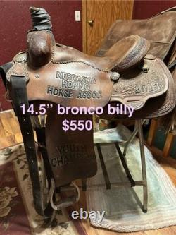 14.5 Bronco Billy Roping Western Saddle, Brown Leather