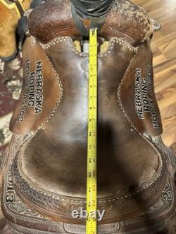 14.5 Bronco Billy Roping Western Saddle, Brown Leather