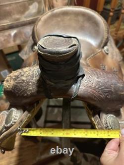 14.5 Bronco Billy Roping Western Saddle, Brown Leather