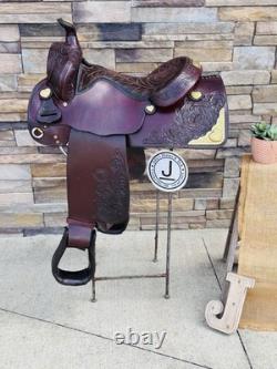 14.5 Hereford Tex Tan Western Saddle, Semi- QH Bars, Clean! One Of A Kind