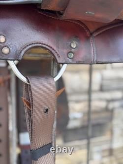14.5 Hereford Tex Tan Western Saddle, Semi- QH Bars, Clean! One Of A Kind