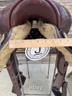 14.5 Hereford Tex Tan Western Saddle, Semi- QH Bars, Clean! One Of A Kind