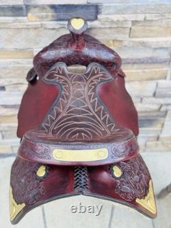 14.5 Hereford Tex Tan Western Saddle, Semi- QH Bars, Clean! One Of A Kind