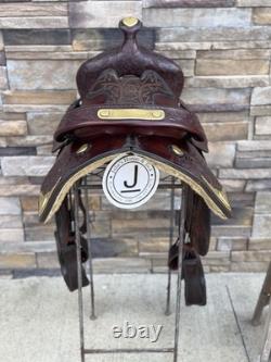 14.5 Hereford Tex Tan Western Saddle, Semi- QH Bars, Clean! One Of A Kind