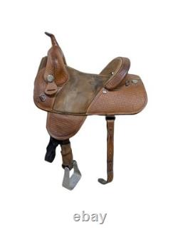 14.5 Inch Used Bob Marshall by Circle Y Treeless Western Barrel Saddle 1022-1071