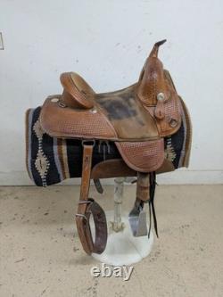 14.5 Inch Used Bob Marshall by Circle Y Treeless Western Barrel Saddle 1022-1071