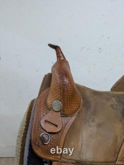14.5 Inch Used Bob Marshall by Circle Y Treeless Western Barrel Saddle 1022-1071
