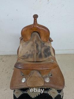 14.5 Inch Used Bob Marshall by Circle Y Treeless Western Barrel Saddle 1022-1071