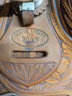 14.5 Inch Used Bobs Custom Reining Western Show Saddle