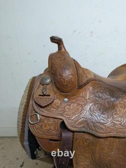 14.5 Inch Used Bobs Custom Reining Western Show Saddle