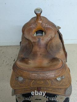 14.5 Inch Used Bobs Custom Reining Western Show Saddle