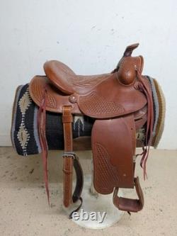 14.5 Inch Used Fallis Balanced Western Trail Saddle 1035-11388