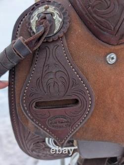 14.5 Jeff Smith Cutting Saddle Western Heavy Oil Roughout Tooled