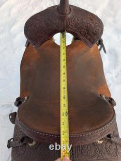 14.5 Jeff Smith Cutting Saddle Western Heavy Oil Roughout Tooled