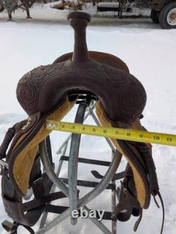 14.5 Jeff Smith Cutting Saddle Western Heavy Oil Roughout Tooled