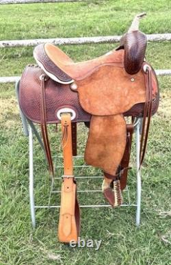 14.5 Longhorn / Maverick / Billy Cook Western Ranch Saddle Refurbished
