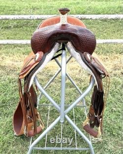 14.5 Longhorn / Maverick / Billy Cook Western Ranch Saddle Refurbished