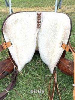 14.5 Longhorn / Maverick / Billy Cook Western Ranch Saddle Refurbished