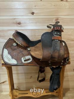 14.5 Tex Tan Hereford NBHA Barrel Racing Western Saddle